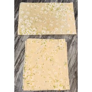 Vintage Morgan Jones Dainty Daisies Flat Sheet 1 Pillowcase Peach Floral 92X82